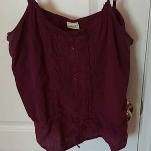 XL Burgundy Sonoma spaghetti strap top 🍾